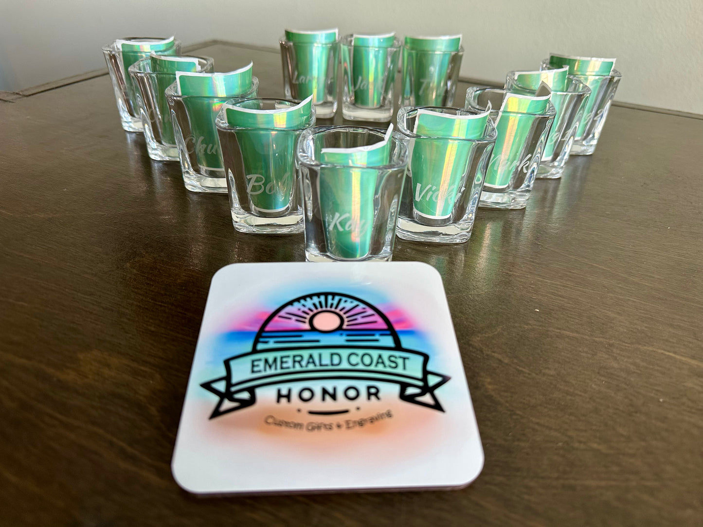 Custom Engraved Shot Set